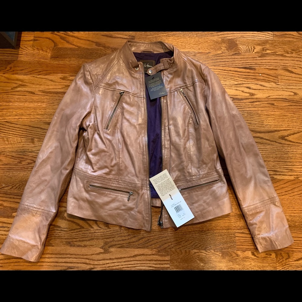 Cole Haan Tan Leather Jacket